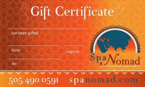 Mobile Massage Gift Certificate